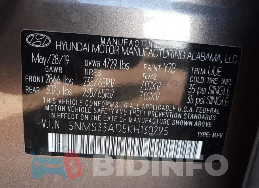 5NMS33AD5KH130295 Photo# 12