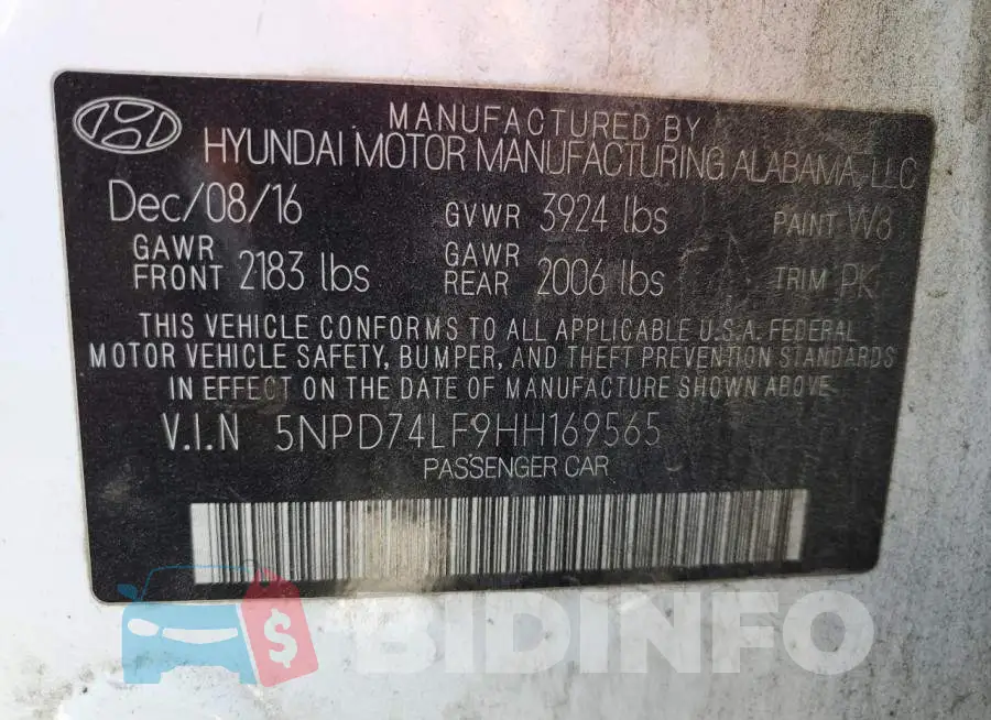 5NPD74LF9HH169565 Photo# 12