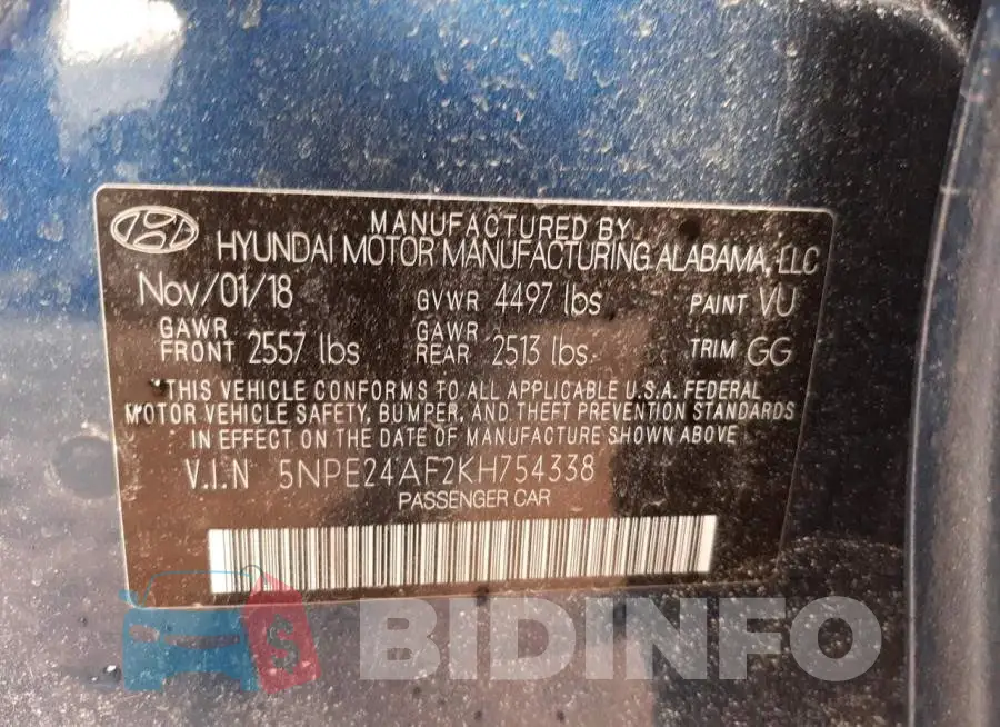 5NPE24AF2KH754338 Photo# 12