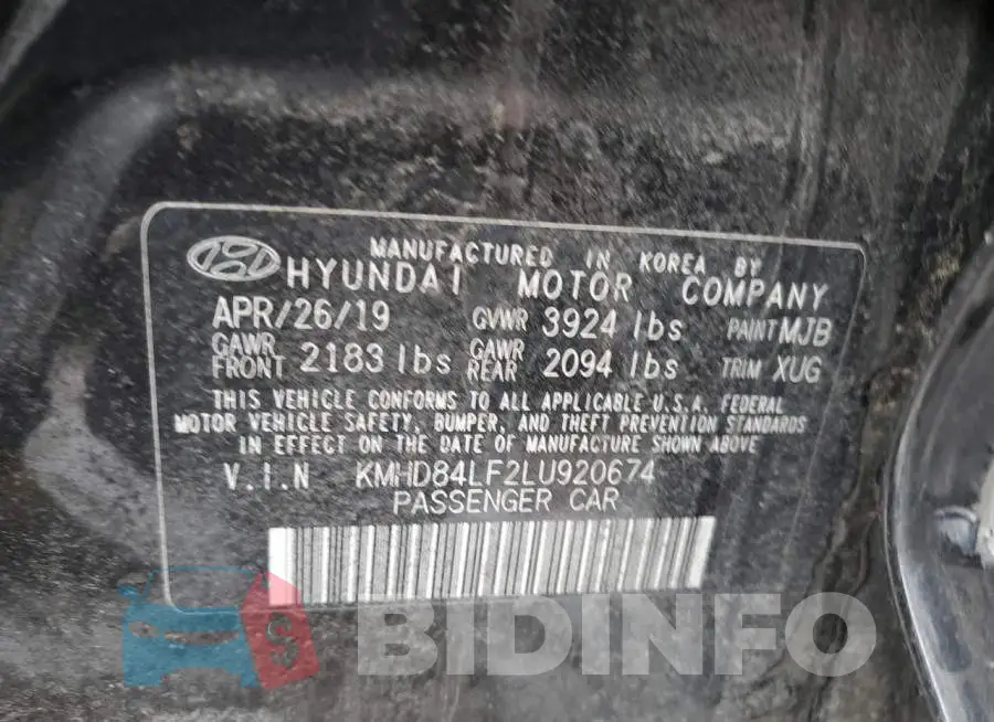 KMHD84LF2LU920674 Photo# 12
