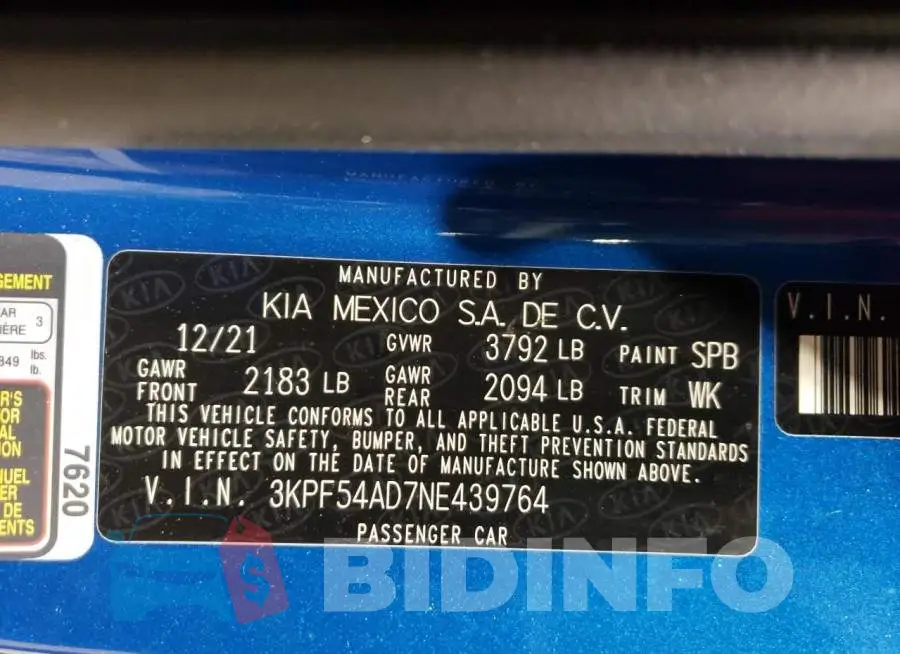 3KPF54AD7NE439764 Photo# 12