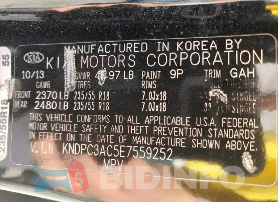 KNDPC3AC5E7559252 Photo# 12