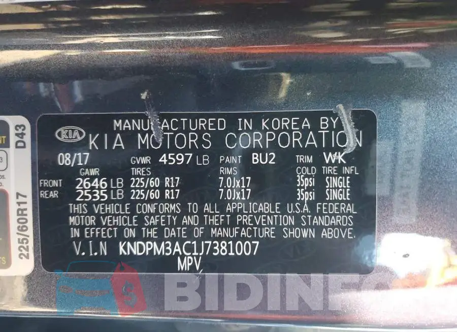 KNDPM3AC1J7381007 Photo# 10