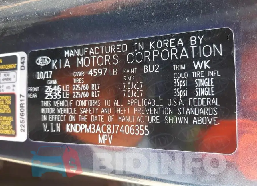 KNDPM3AC8J7406355 Photo# 13