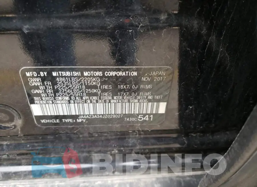 JA4AZ3A34JZ029027 Photo# 12