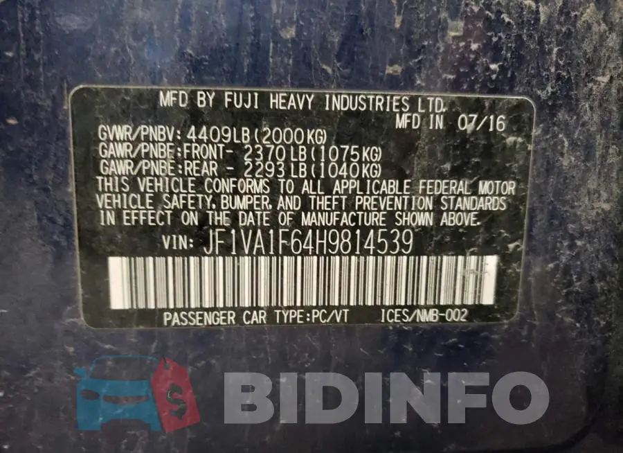 JF1VA1F64H9814539 Photo# 12