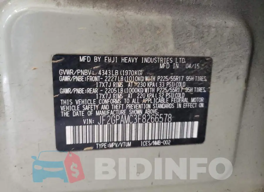 JF2GPAMC3F8266578 Photo# 13