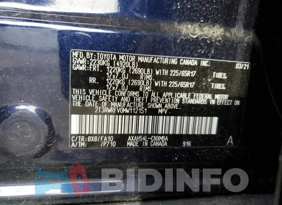 2T3RWRFV0MW112151 Photo# 13