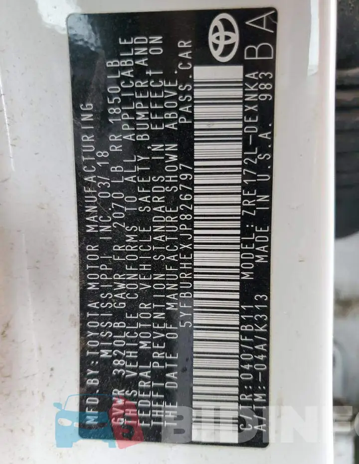 5YFBURHEXJP826797 Photo# 13