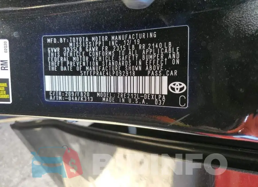 5YFEPRAE4LP092918 Photo# 12