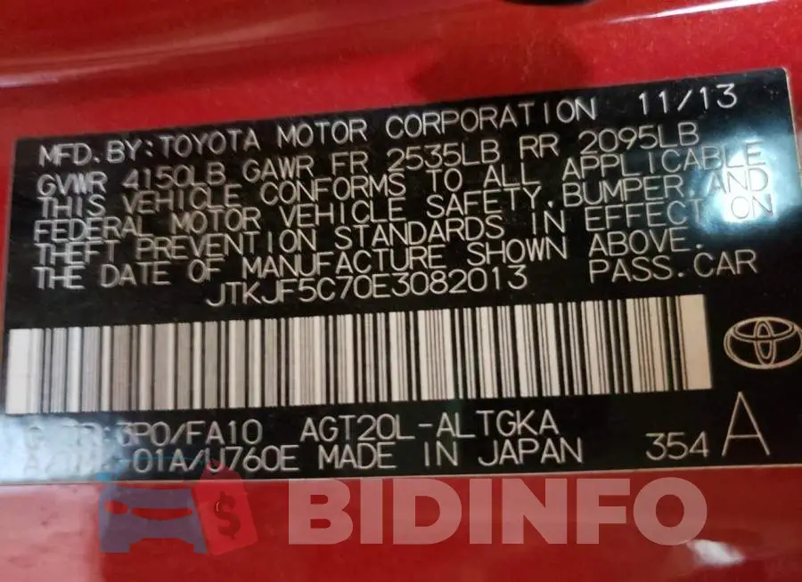JTKJF5C70E3082013 Photo# 12