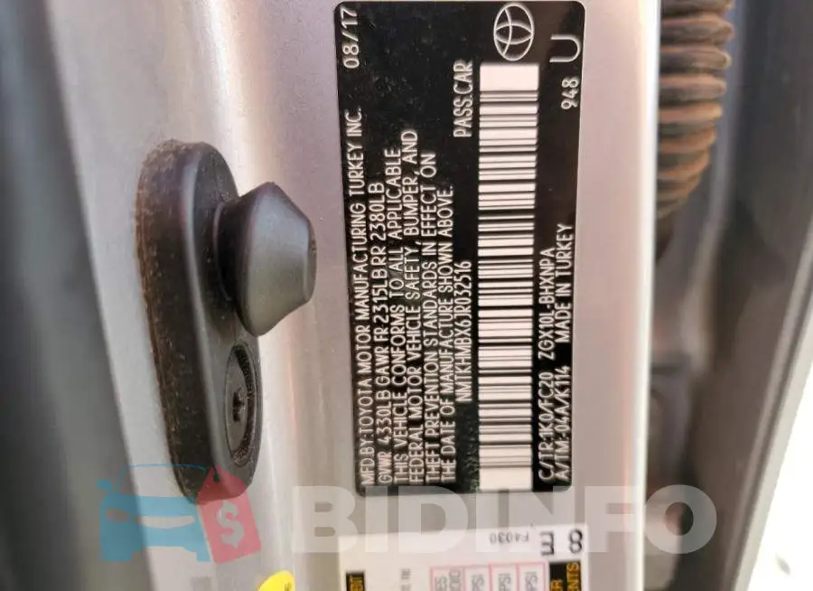 NMTKHMBX6JR032516 Photo# 13