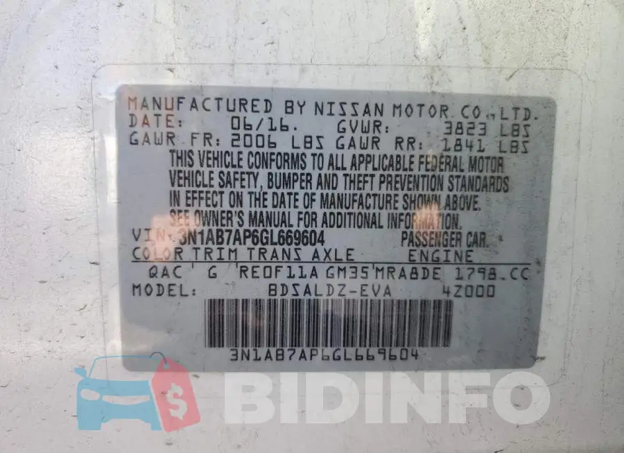 3N1AB7AP6GL669604 Photo# 12