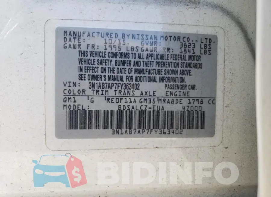 3N1AB7AP7FY363402 Photo# 12