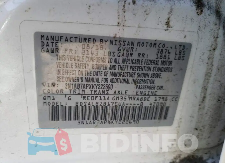 3N1AB7APXKY222690 Photo# 12