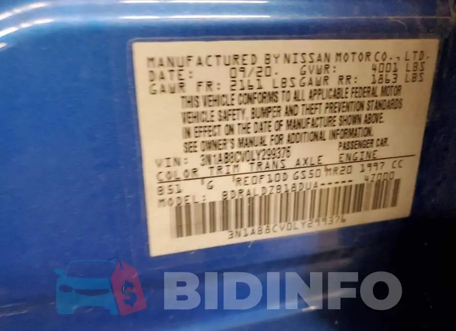 3N1AB8CV0LY299376 Photo# 12
