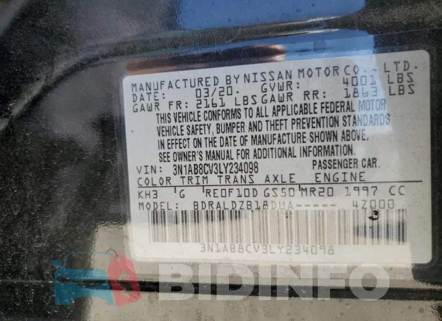 3N1AB8CV3LY234098 Photo# 13