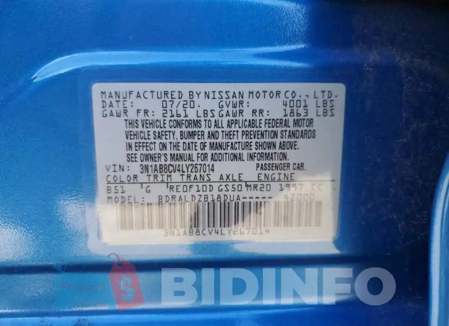 3N1AB8CV4LY267014 Photo# 12