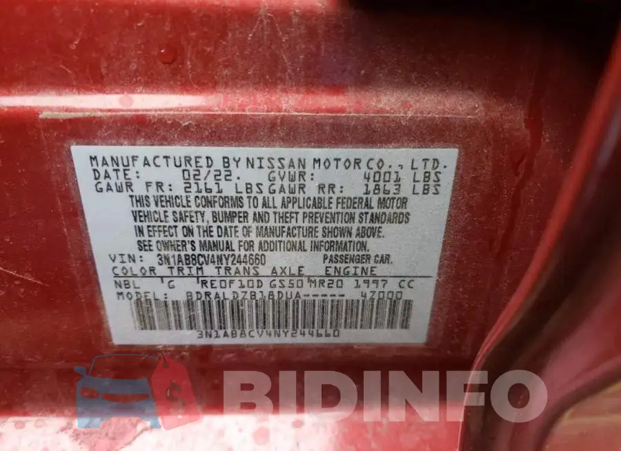 3N1AB8CV4NY244660 Photo# 12