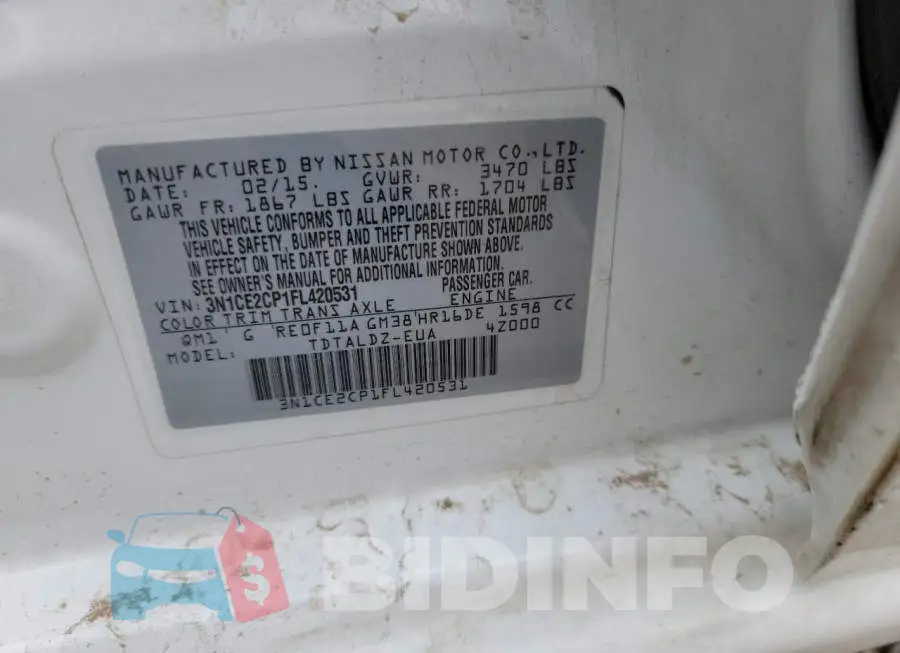 3N1CE2CP1FL420531 Photo# 10