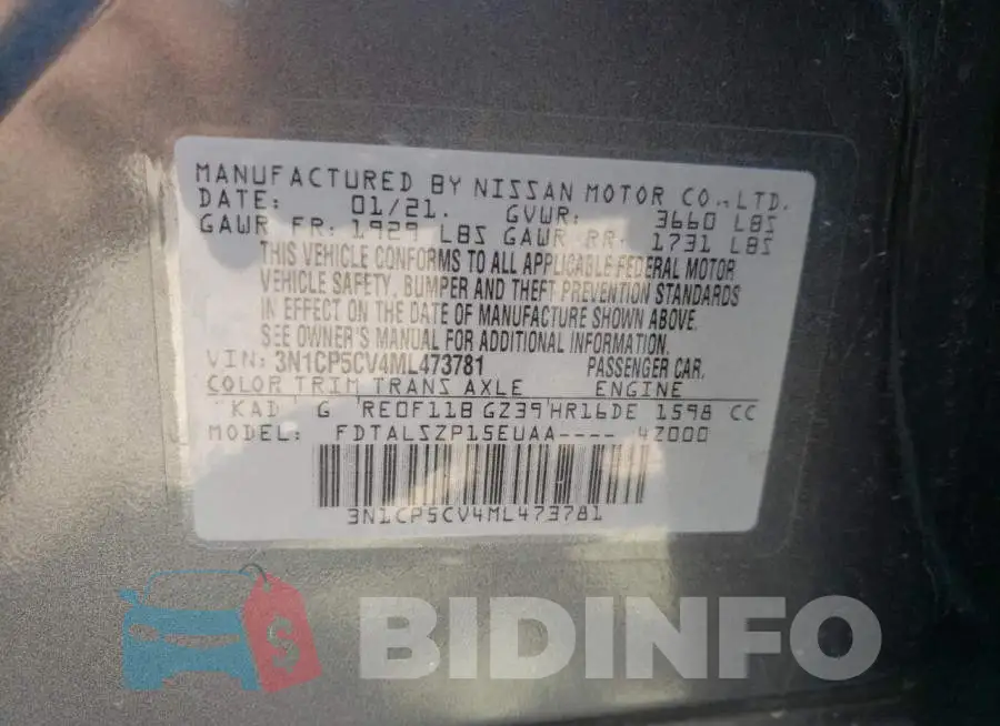 3N1CP5CV4ML473781 Photo# 13