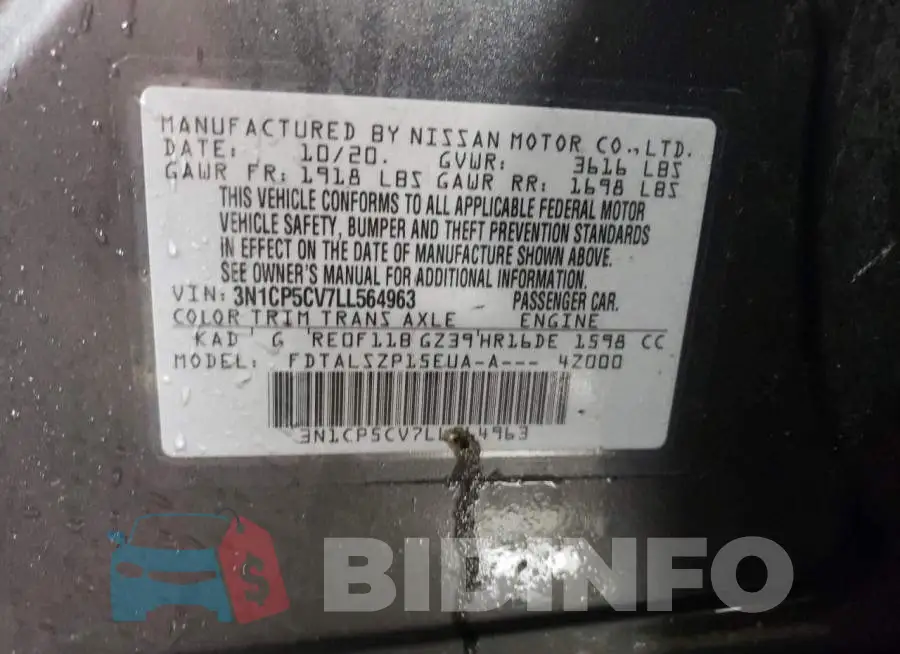 3N1CP5CV7LL564963 Photo# 12