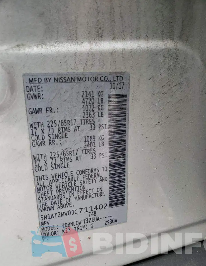 5N1AT2MV0JC711402 Photo# 12