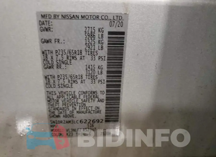5N1DR2AM3LC622692 Photo# 14
