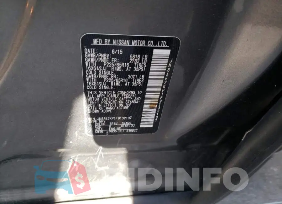 JN8AE2KP1F9132107 Photo# 13