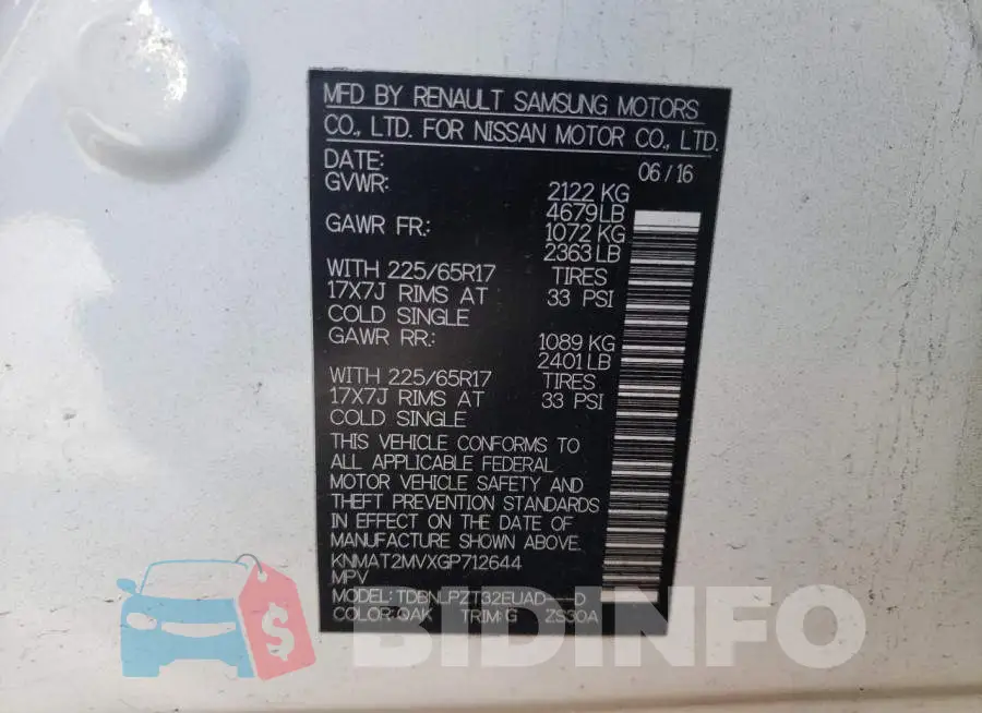 KNMAT2MVXGP712644 Photo# 12