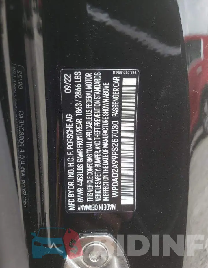 WP0AD2A99PS257030 Photo# 12