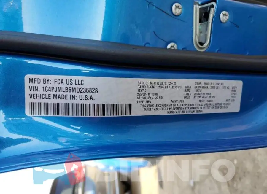 1C4PJMLB6MD236828 Photo# 12