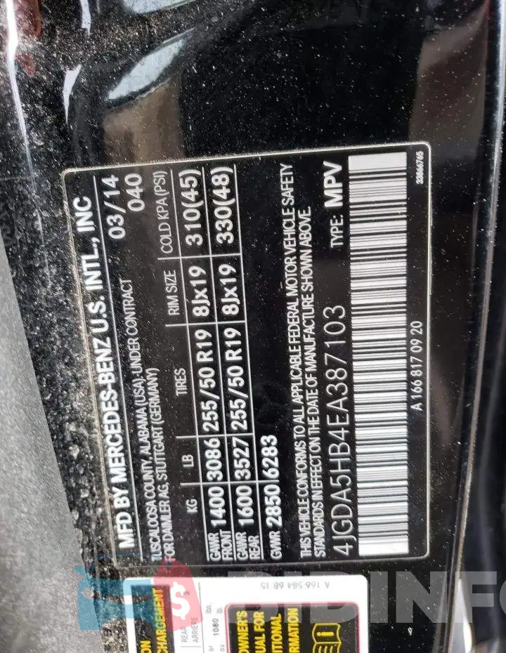 4JGDA5HB4EA387103 Photo# 13