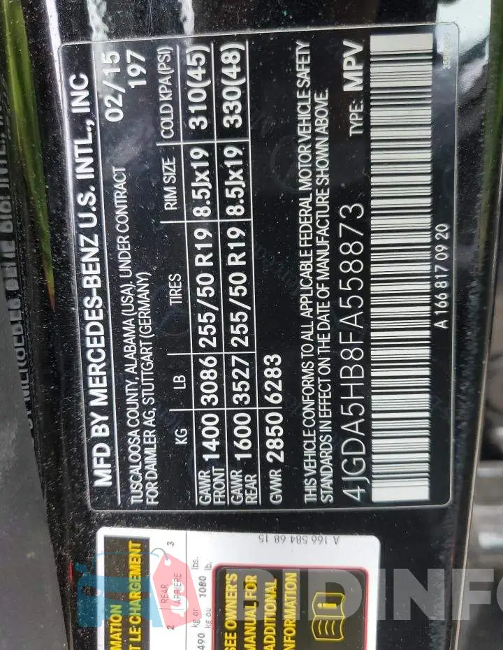 4JGDA5HB8FA558873 Photo# 14