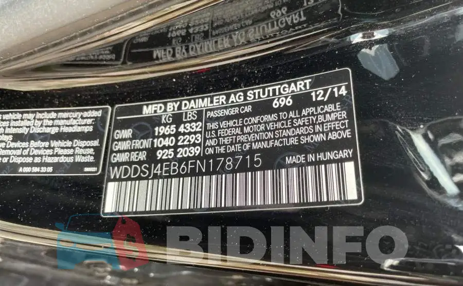 WDDSJ4EB6FN178715 Photo# 10