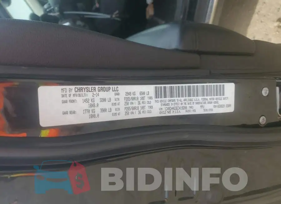 1C4RDHAG3EC419200 Photo# 13