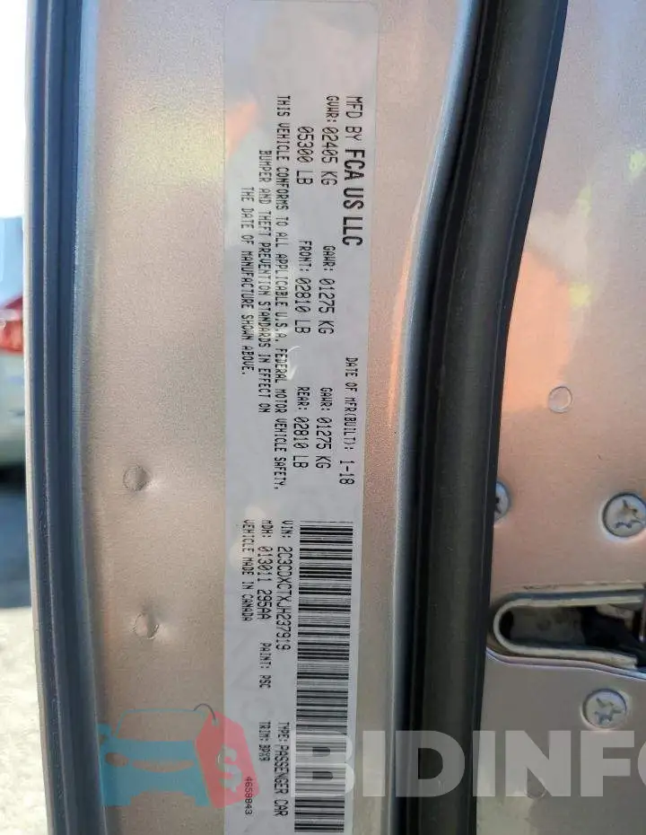2C3CDXCTXJH237919 Photo# 12