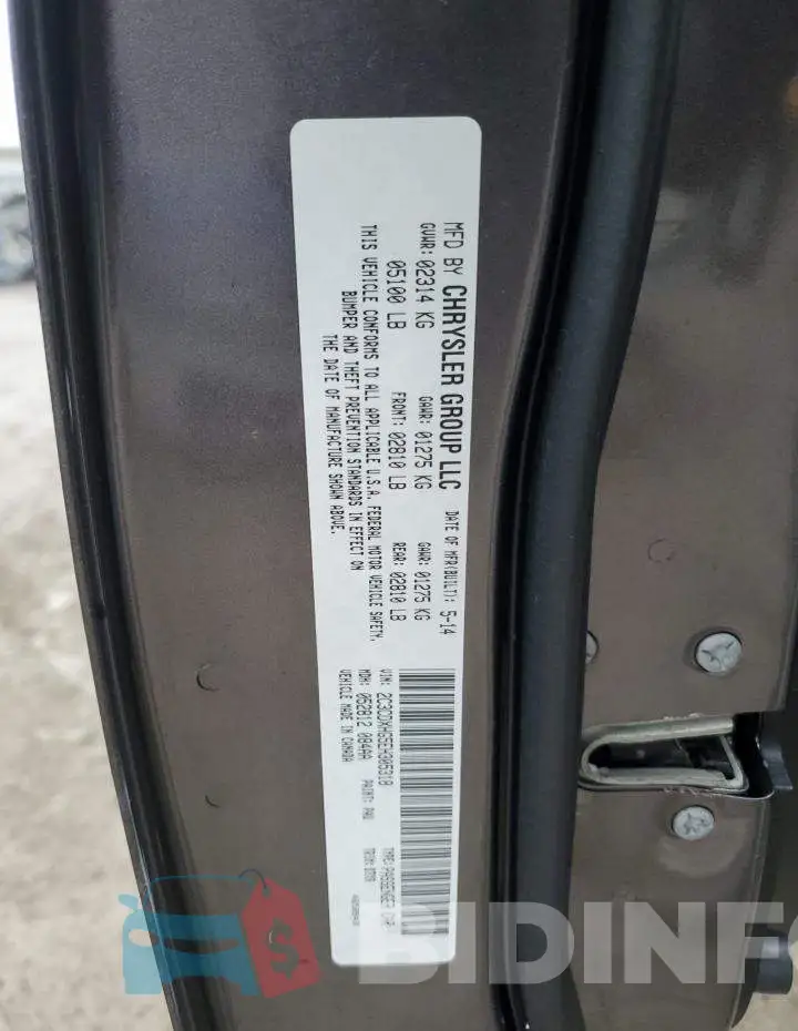 2C3CDXHG5EH305318 Photo# 13