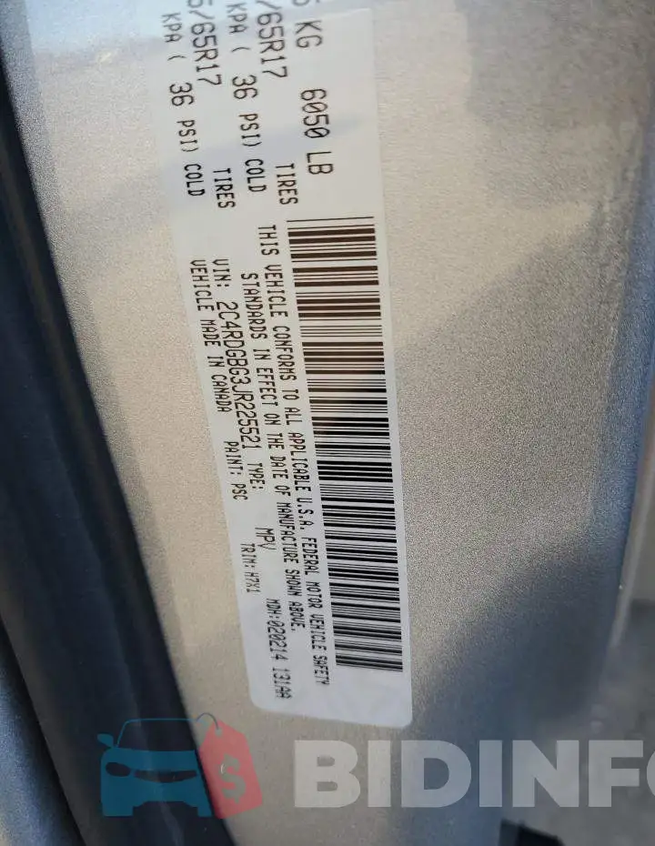 2C4RDGBG3JR225521 Photo# 13