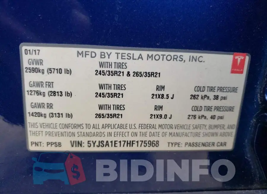 5YJSA1E17HF175968 Photo# 12