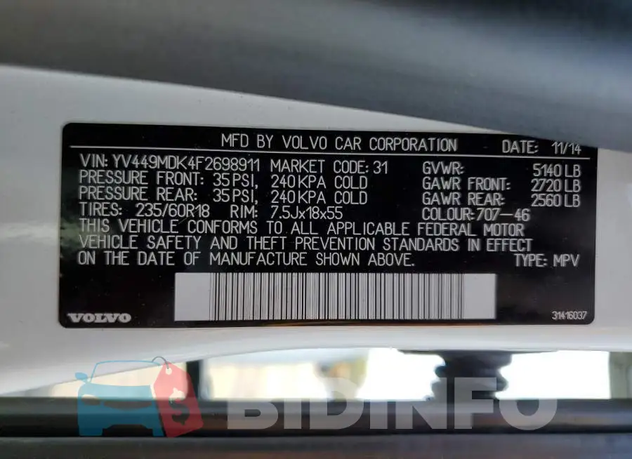 YV449MDK4F2698911 Photo# 13