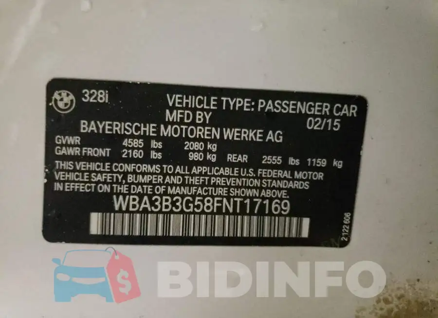 WBA3B3G58FNT17169 Photo# 12