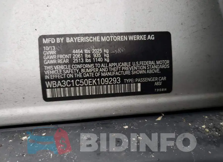 WBA3C1C50EK109293 Photo# 12