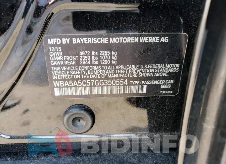 WBA5A5C57GG350554 Photo# 12