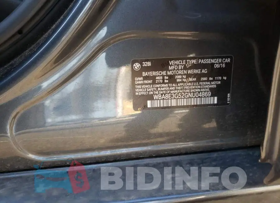 WBA8E3G52GNU04869 Photo# 12