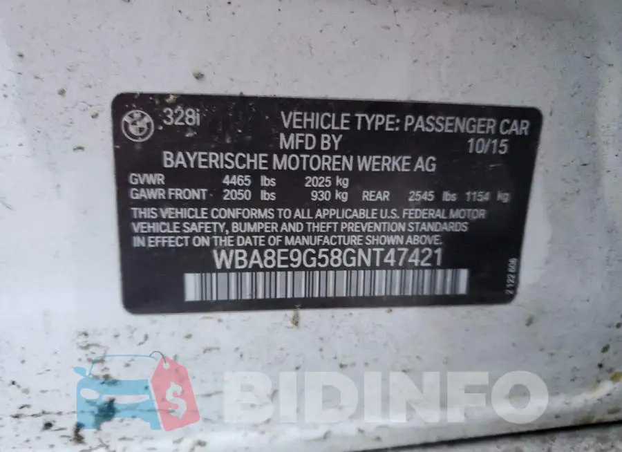 WBA8E9G58GNT47421 Photo# 12