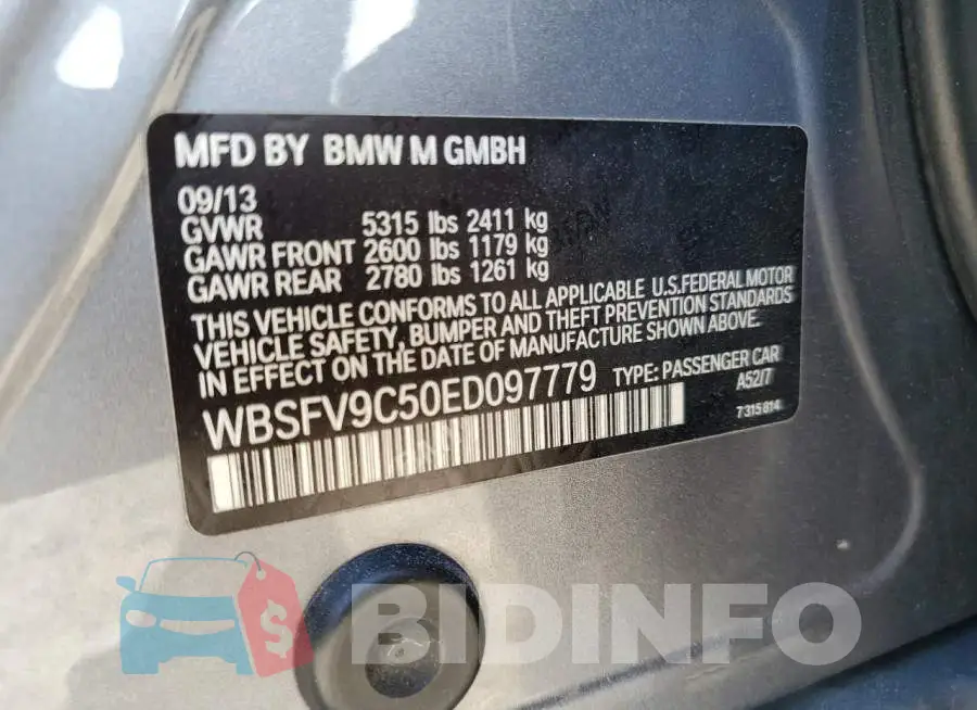 WBSFV9C50ED097779 Photo# 12