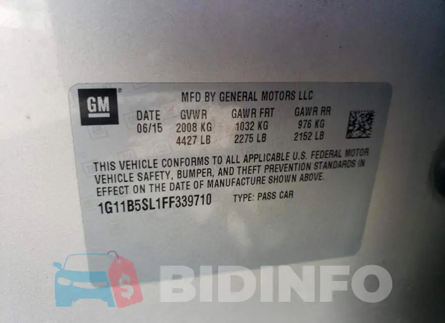 1G11B5SL1FF339710 Photo# 12