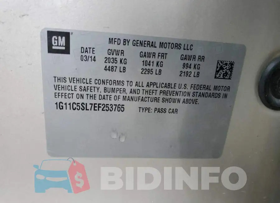 1G11C5SL7EF253765 Photo# 12