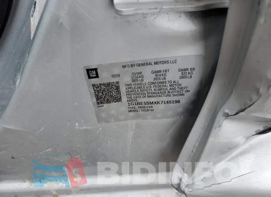 1G1BE5SMXK7145198 Photo# 12